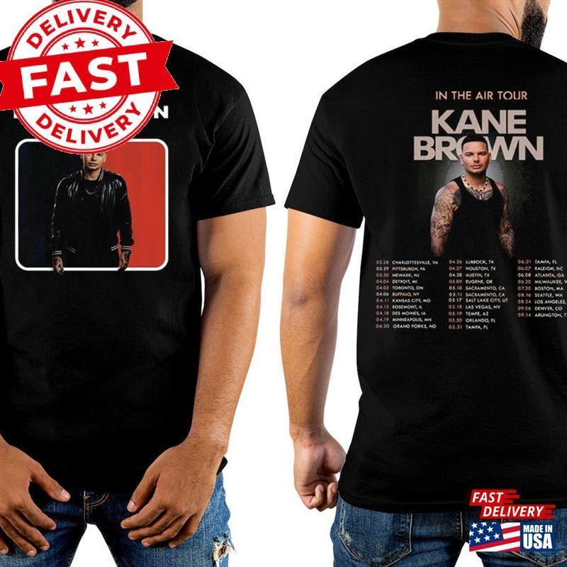 Kane Brown Tour Shirt In The Air Fan T-Shirt 2 Sided